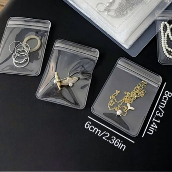 NEW 40pc-6cmx8cm & 10pc-4cmx6cm Clear Bags for Jewelry - Picture 1 of 3